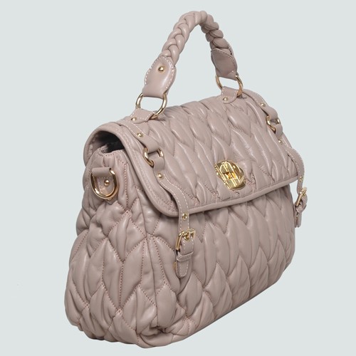 90289 Miu Miu in pelle matelassé Top Handle 90289 Grigio